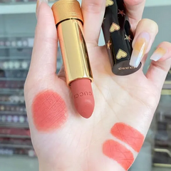 Son Gucci 217 Valeria Rose - Son Môi Cao Cấp Màu Hồng Cam Đất, Holiday 2021 Rouge à Lèvres Chính Hãng, Độ Bám Màu Xuất Sắc