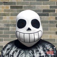 Mặt Nạ Hóa Trang Undertale Sans Đầu Mắt Xanh - Latex An Toàn Cho Cosplay Halloween, Sự Kiện & Video Trực Tuyến