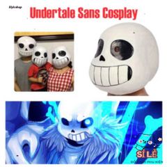 Mặt Nạ Hóa Trang Undertale Sans Đầu Mắt Xanh - Latex An Toàn Cho Cosplay Halloween, Sự Kiện & Video Trực Tuyến