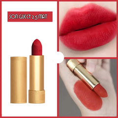 Son Gucci Rouge Lip À Lèvres Voile Mat 25 Goldie Red - Son Môi Đỏ Tươi Cao Cấp, Chất Matte Quyến Rũ Chính Hãng