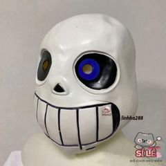 Mặt Nạ Cosplay Papyrus Legend Of The Sans - Phụ Kiện Halloween Cao Su Chất Lượng - Mắt Xanh & Mắt Đen