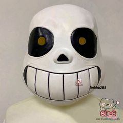 Mặt Nạ Cosplay Papyrus Legend Of The Sans - Phụ Kiện Halloween Cao Su Chất Lượng - Mắt Xanh & Mắt Đen