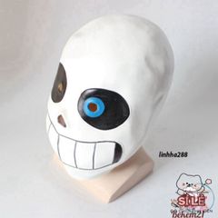 Mặt Nạ Cosplay Papyrus Legend Of The Sans - Phụ Kiện Halloween Cao Su Chất Lượng - Mắt Xanh & Mắt Đen