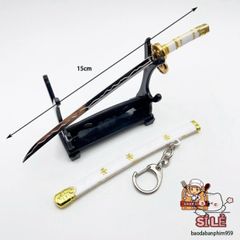 Móc Khóa Mini Samurai One Piece - Phụ Kiện Anime Kiếm Nhật Bản Bằng Thép Titan Chất Lượng Cao - Quà Tặng Độc Đáo