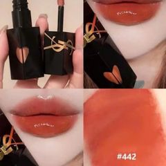 Son Kem YSL The Inks Vinyl Cream 442 Cappucino Kiss - Màu Cam Đất Quyến Rũ Chính Hãng, Độ Bám Lâu, Chất Son Mịn Màng