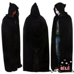 Áo Choàng Đen Phù Thủy Ma Cà Rồng - Áo Cosplay Halloween Độc Đáo, Thời Trang Unisex Cho Bữa Tiệc Ma Quái