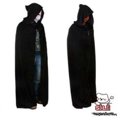 Áo Choàng Đen Phù Thủy Ma Cà Rồng - Áo Cosplay Halloween Độc Đáo, Thời Trang Unisex Cho Bữa Tiệc Ma Quái