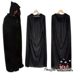 Áo Choàng Đen Phù Thủy Ma Cà Rồng - Áo Cosplay Halloween Độc Đáo, Thời Trang Unisex Cho Bữa Tiệc Ma Quái