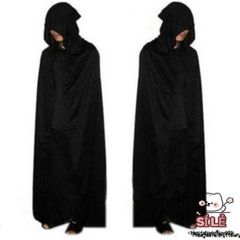 Áo Choàng Đen Phù Thủy Ma Cà Rồng - Áo Cosplay Halloween Độc Đáo, Thời Trang Unisex Cho Bữa Tiệc Ma Quái