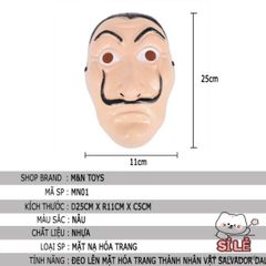 Mặt Nạ Hóa Trang Salvador Dali La Casa De Papel - Phụ Kiện Halloween Độc Đáo Cho Tiệc Tùng và Lễ Hội