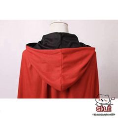Áo Choàng Halloween Đen Đỏ 59inch - Cape Cosplay Quỷ Kinh Dị - Phụ Kiện Hóa Trang Hoàn Hảo cho Tiệc và Lễ Hội