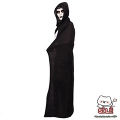 Áo Choàng Halloween Cosplay Đen Thần Chết, Ma Cà Rồng và Phù Thủy cho Người Lớn và Trẻ Em - Đẳng Cấp Thời Trang Hóa Trang Mùa Lễ