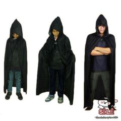 Áo Choàng Halloween Phù Thủy Hai Lớp Unisex - Trang Phục Cosplay Đen Đỏ Cho Lễ Hội Halloween, Tạo Dáng Ấn Tượng