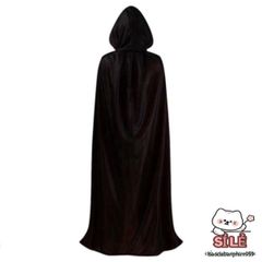 Áo Choàng Halloween Phù Thủy Hai Lớp Unisex - Trang Phục Cosplay Đen Đỏ Cho Lễ Hội Halloween, Tạo Dáng Ấn Tượng