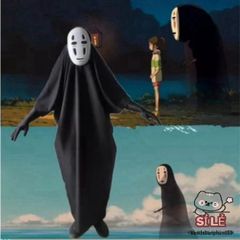 Bộ trang phục cosplay Vô Diện Spirited Away - Áo, mặt nạ và găng tay cho cả người lớn và trẻ em - Trang phục hóa trang Halloween độc đáo