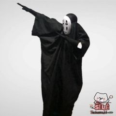 Bộ Trang Phục Hóa Trang Vô Diện - Áo Choàng Đen Kèm Mặt Nạ Bí Ẩn Cho Halloween & Cosplay - Trang Phục Độc Đáo Dành Cho Tất Cả