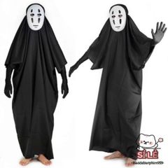 Bộ Trang Phục Hóa Trang Vô Diện Halloween - Đồ Cosplay Độc Đáo với Găng Tay và Mặt Nạ Bí Ẩn Cho Bữa Tiệc
