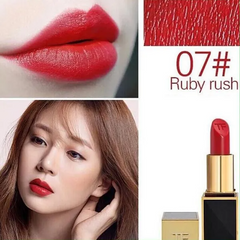 Son Tom Ford Lip Color Matte – 07 Ruby Rush Chính Hãng - Son Môi Đỏ Sang Trọng, Dưỡng Ẩm, Lâu Trôi Cho Phong Cách Quyến Rũ
