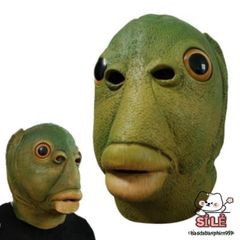 Mặt Nạ Cá Xanh Ngộ Nghĩnh Cosplay - Phụ Kiện Trang Trí Kinh Dị Độc Đáo Cho Halloween và Tiệc Tùng
