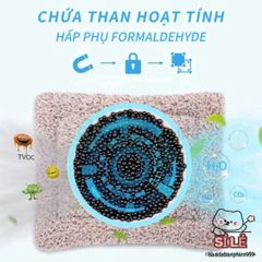 Thú Nhồi Bông Hình Mèo Ngủ - Chó Bông Than Hoạt Tính Khử Mùi Ô Tô, Trang Trí Xe Hơi và Nhà Cửa, Quà Tặng Dễ Thương