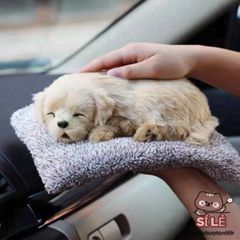 Thú Nhồi Bông Hình Mèo Ngủ - Chó Bông Than Hoạt Tính Khử Mùi Ô Tô, Trang Trí Xe Hơi và Nhà Cửa, Quà Tặng Dễ Thương