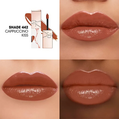 Son Yves Saint Laurent YSL The Inks Vinyl Cream #442 Cuppuccino Kiss - Son Môi Cam Cháy Cao Cấp Chất Lượng Sang Trọng, Dưỡng Ẩm Tối Ưu