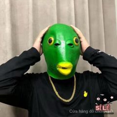 Mặt Nạ Cá Xanh Độc Đáo - Mặt Nạ Halloween Sáng Tạo Bằng Cao Su Thiên Nhiên Cho Bữa Tiệc Hóa Trang Vui Nhộn