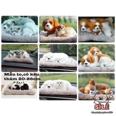 Mô hình chó mèo bông lớn trang trí taplo ô tô với than hoạt tính khử mùi, quà tặng thú cưng độc đáo cho nội thất xe hơi