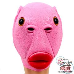 Mặt Nạ Hóa Trang Silicone Hình Cá Cho Người Lớn - Màu Hồng Độc Đáo, Hoạt Hình Dễ Thương, Phụ Kiện Tiệc Hóa Trang, Halloween, Giáng Sinh