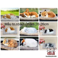 Thú Bông Chó Mèo Khử Mùi Than Hoạt Tính - Đồ Trang Trí Xe Ô Tô & Bàn Làm Việc Dễ Thương, Giải Pháp Nội Thất Thông Minh