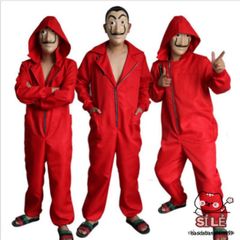 Bộ trang phục cosplay Money Heist (Phi Vụ Triệu Đô) kèm mặt nạ đỏ - Thích hợp cho Halloween và sự kiện đặc biệt