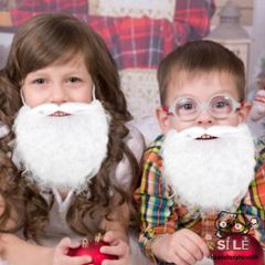 Áo Râu Giả Ông Già Noel Trắng - Phụ Kiện Cosplay Lễ Hội Giáng Sinh, Dễ Dàng Mặc, Bộ Trang Phục Vui Tươi cho Tiệc Kỳ Cục