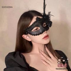 Mặt Nạ Hóa Trang Ren Hoa Gợi Cảm Nửa Mặt Kim Cương Giả Cho Nữ - Phụ Kiện Cosplay Thời Trang Dự Tiệc Sang Trọng