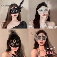 Mặt Nạ Hóa Trang Ren Hoa Gợi Cảm Nửa Mặt Kim Cương Giả Cho Nữ - Phụ Kiện Cosplay Thời Trang Dự Tiệc Sang Trọng