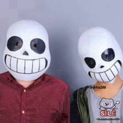 Mặt Nạ Omnipotent Sans - Pháp Sư Huyền Bí Cao Su Chất Lượng Cao, Phụ Kiện Cosplay Độc Đáo Cho Người Hâm Mộ