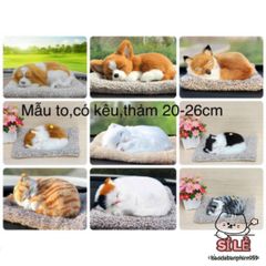 Thú Nhồi Bông Chó Mèo Lớn - Phát Kêu, Khử Mùi Than Hoạt Tính, Đồ Trang Trí Xe Ô Tô Đáng Yêu, Quà Tặng Ý Nghĩa Cho Gia Đình