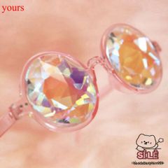 Gọng Kính Vạn Hoa Nữ Trong Suốt - Kính Mát Phong Cách Độc Đáo với Hiệu Ứng Cầu Vồng Cho Tiệc Tùng và Lễ Hội