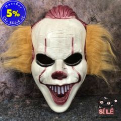 Mặt Nạ Hề IT Pennywise 2024 - Phong Cách Kinh Dị Độc Đáo Cho Tiệc Halloween và Hóa Trang Thú Vị