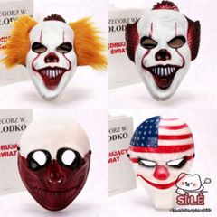 Mặt Nạ Hề IT Pennywise 2024 - Phong Cách Kinh Dị Độc Đáo Cho Tiệc Halloween và Hóa Trang Thú Vị