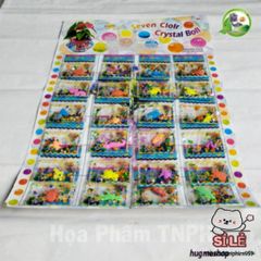 Bộ 24 Gói Hạt Nở Bông Pha Lê Bảy Màu - Hạt Thủy Tinh Ngâm Nước Trang Trí Hồ Cá và Cảnh Quan Giải Trí Cho Trẻ Em