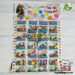 Bộ 24 Gói Hạt Nở Bông Pha Lê Bảy Màu - Hạt Thủy Tinh Ngâm Nước Trang Trí Hồ Cá và Cảnh Quan Giải Trí Cho Trẻ Em