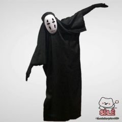 Bộ Hóa Trang Vô Diện Đen Cho Trẻ Em & Người Lớn - Cosplay Sự Kiện Halloween, Lễ Hội Hóa Trang Thú Vị