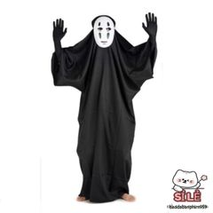 Bộ Trang Phục Hóa Trang Ma Vô Diện Kaonashi Hayao Miyazaki cho Trẻ Em và Người Lớn - Cosplay Anime, Tiệc Hóa Trang, Quà Tặng Độc Đáo