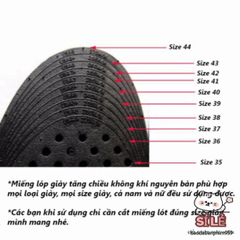 Bộ 2 Miếng Lót Giày Tăng Chiều Cao Đệm Khí Cho Nam Nữ - Tùy Chọn 3cm, 5cm, 7cm - Thoải Mái, Thể Thao, Năng Động