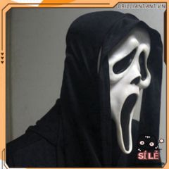 Mặt Nạ Đen Scream Hood Halloween - Phụ Kiện Hóa Trang Kinh Dị Độc Đáo Cho Tiệc Hóa Trang Và Sự Kiện Cosplay