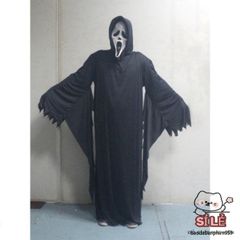 Mặt Nạ Đen Scream Hood Halloween - Phụ Kiện Hóa Trang Kinh Dị Độc Đáo Cho Tiệc Hóa Trang Và Sự Kiện Cosplay