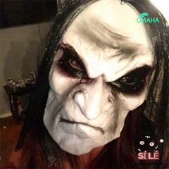 Mặt Nạ Zombie Kinh Dị Đen Thoáng Khí - Phụ Kiện Hóa Trang Halloween Độc Đáo, Đầy Huyền Bí cho Bữa Tiệc và Lễ Hội