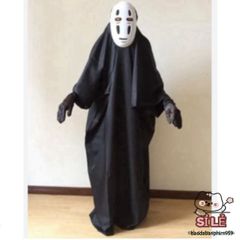 Bộ Trang Phục Vô Diện Kaonashi Ghibli - Mặt Nạ và Găng Tay Cosplay Nghệ Thuật Nhật Bản cho Halloween và Sự Kiện Anime