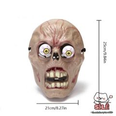 Mặt Nạ Halloween Đầu Lâu Chú Hề Joker Đáng Sợ - Phụ Kiện Trang Trí Cosplay Với Hiệu Ứng 3D Và Mắt Di Động