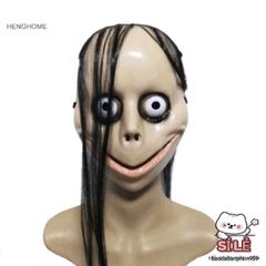 Mặt Nạ Halloween Kinh Dị Henghome - Mặt Nạ Tóc Dài Hài Hước Chữ V & MoMo TFG Độc Đáo Cho Tiệc Hóa Trang